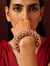 Beautiful Rajwadi Jadau Kundan Bangle Kada