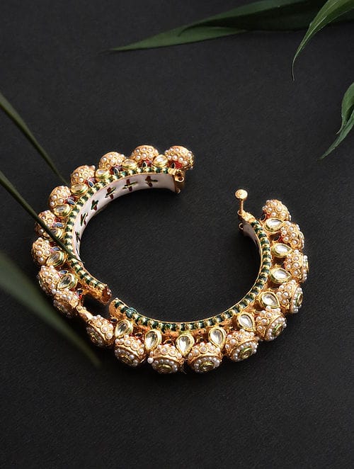 Beautiful Rajwadi Jadau Kundan Bangle Kada