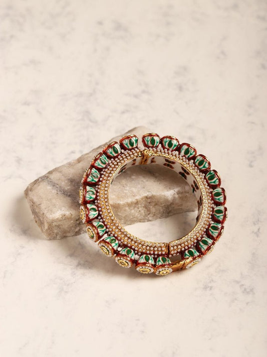 Beautiful Rajwadi Jadau Kundan Bangle Kada