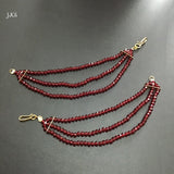 Maroon Stone Ear Chain (Pack Of 2)