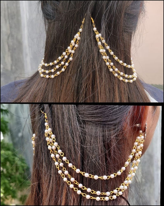 Kundan Ear Chain (Pack Of 2)