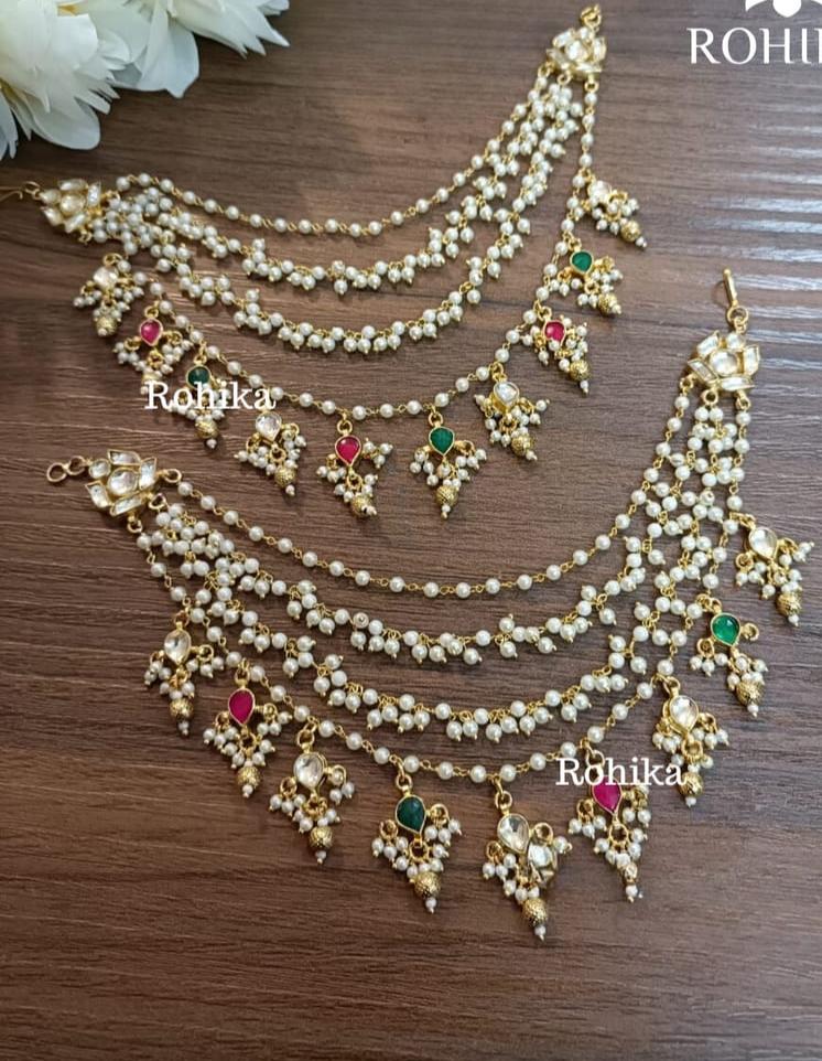 Kundan Ear Chain (Pack Of 2)