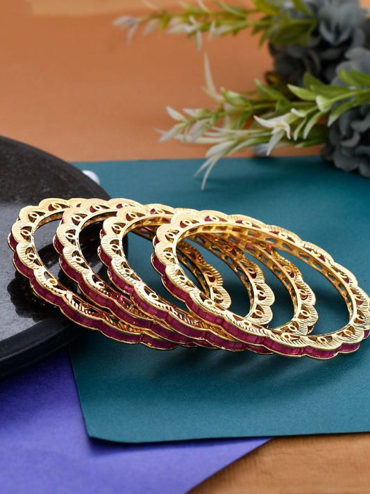 Pack of 4 Slip-On Thin Bangles