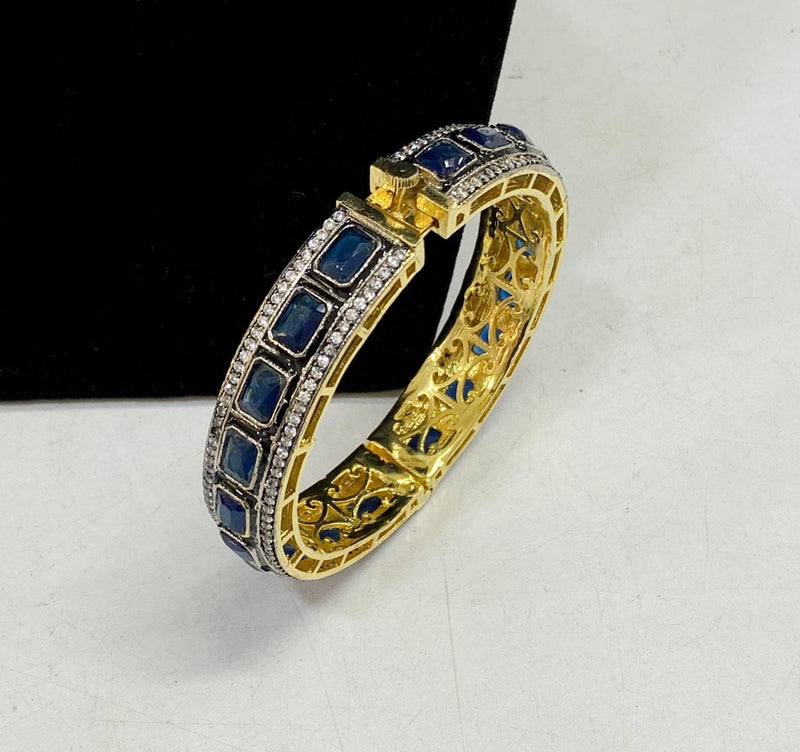 Pair of moissanite victorian dualtone bracelet