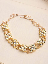 Gold-Plated Pearl & Kundan Studded Mathapatti