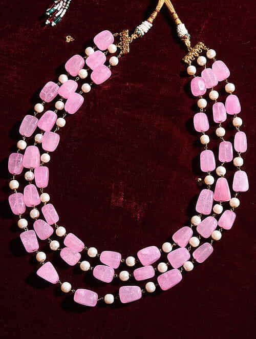 Man's Groom Necklace for Sherwani (Pink)
