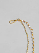 White Metal Gold Plated Single Stone Matha Patti