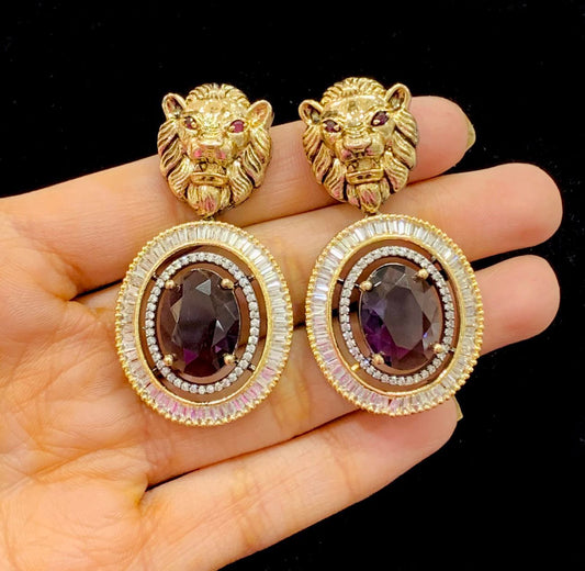 SABYASANCHI INSPIRED SINGLE STONE EARRING