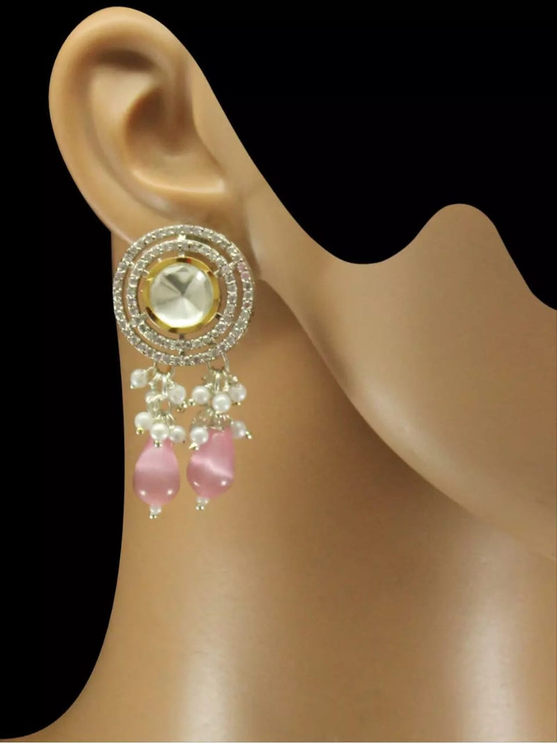 Polki And Pearl Earrings