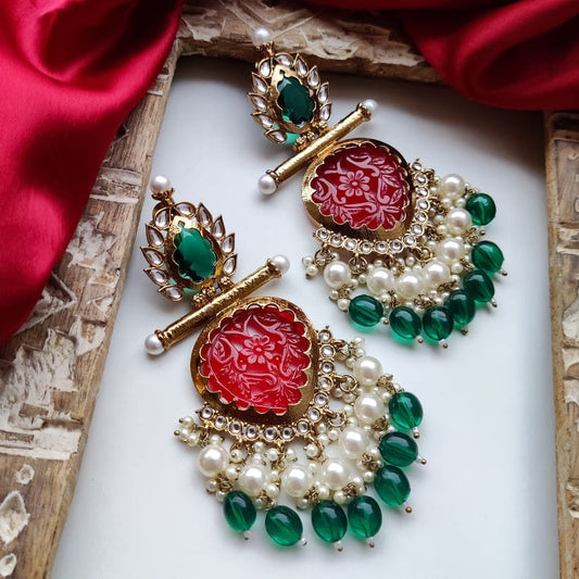 Uncut Kundan Polki Earrings