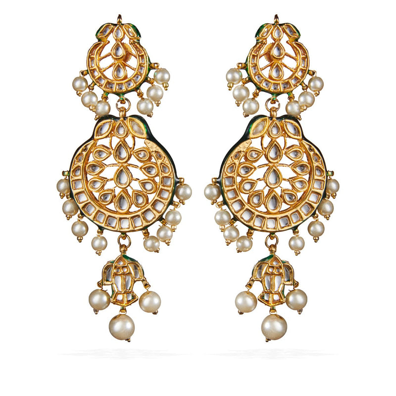 Polki Long Earrings