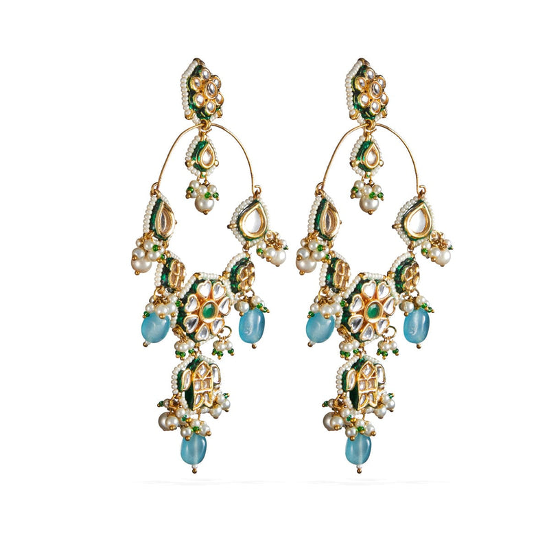 Polki Long Earrings