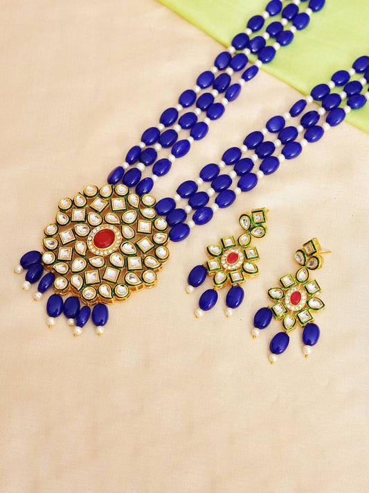 Gold Plated Alloy Earring and Necklace Set