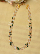 White & Green Pearl Necklace
