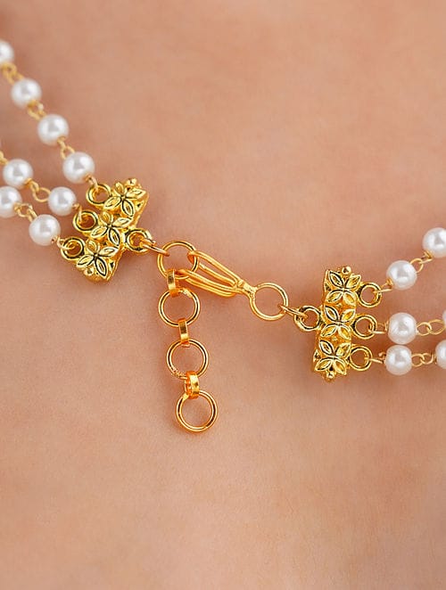 White & Pink Pearl Necklace