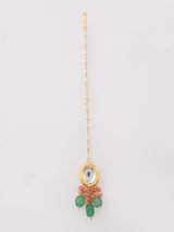 Embellished Kundan Necklace Set With Maangtika