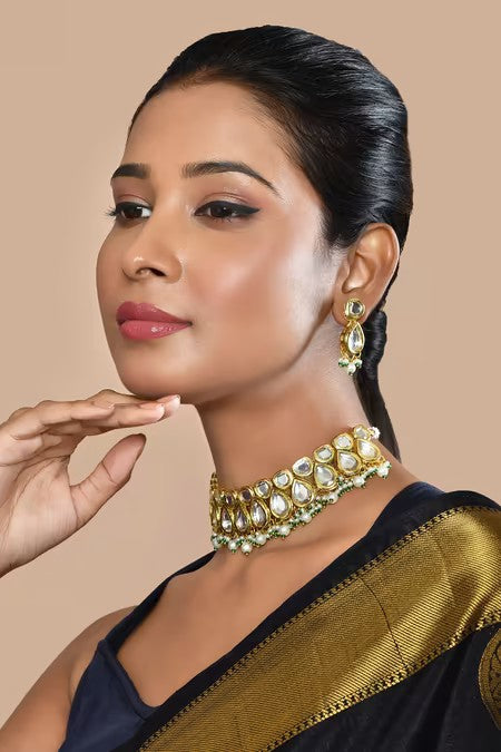 Embellished Kundan Necklace Set