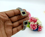 Pair of moissanite victorian dualtone bracelet