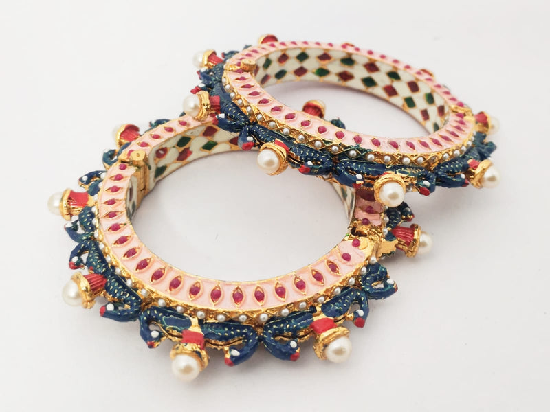 Brass Kundan Designer Meenakari Bangles