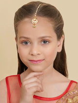 Gold-Plated Studded & Beaded Handcrafted Maangtikka