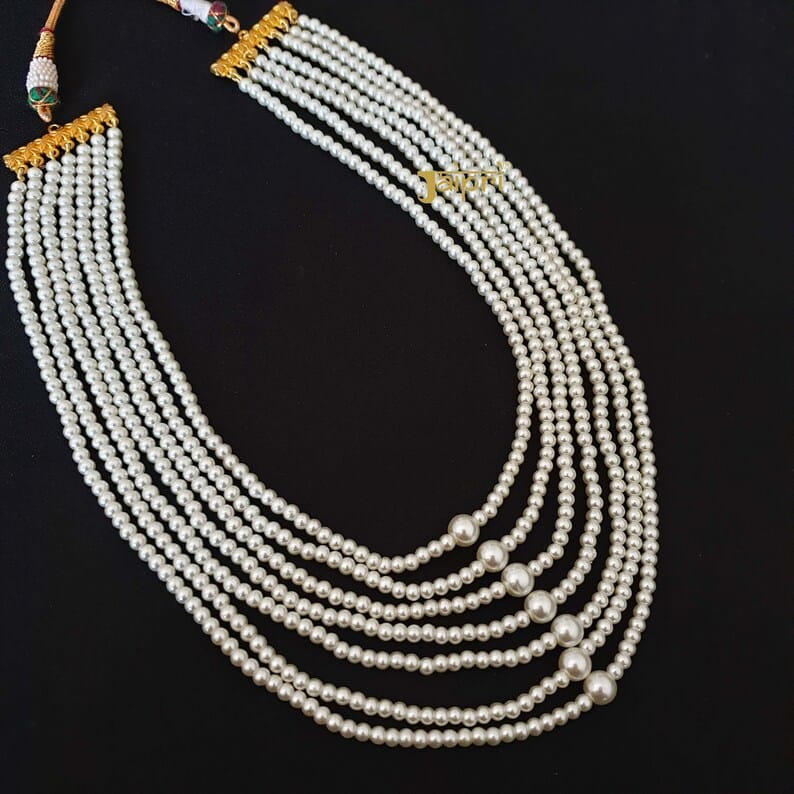 White Pearl Groom Mala