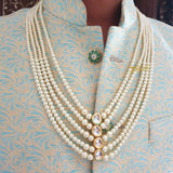 Kundan Pearl Groom Mala