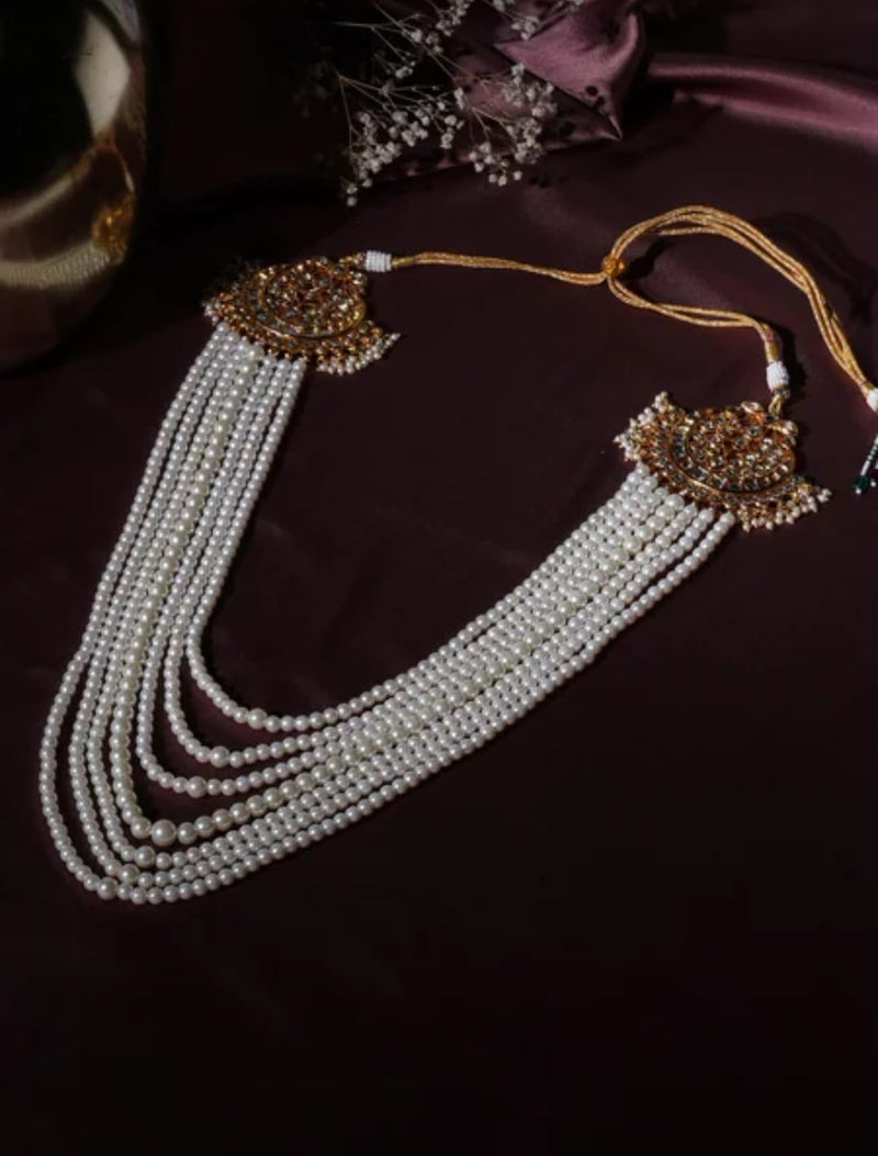 Kundan & Pearl Groom Necklace