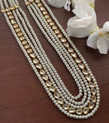 Gold Finish Kundan Polki Layered Mala