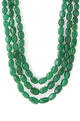 Green beaded necklace for men