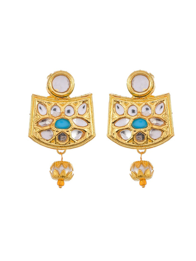 Gold plated kundan jewellery set