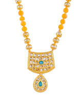 Gold plated kundan jewellery set