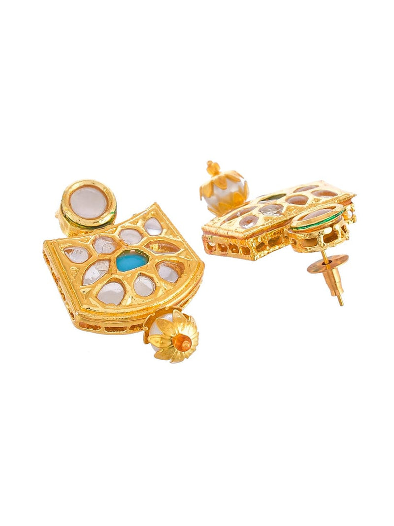 Gold plated kundan jewellery set