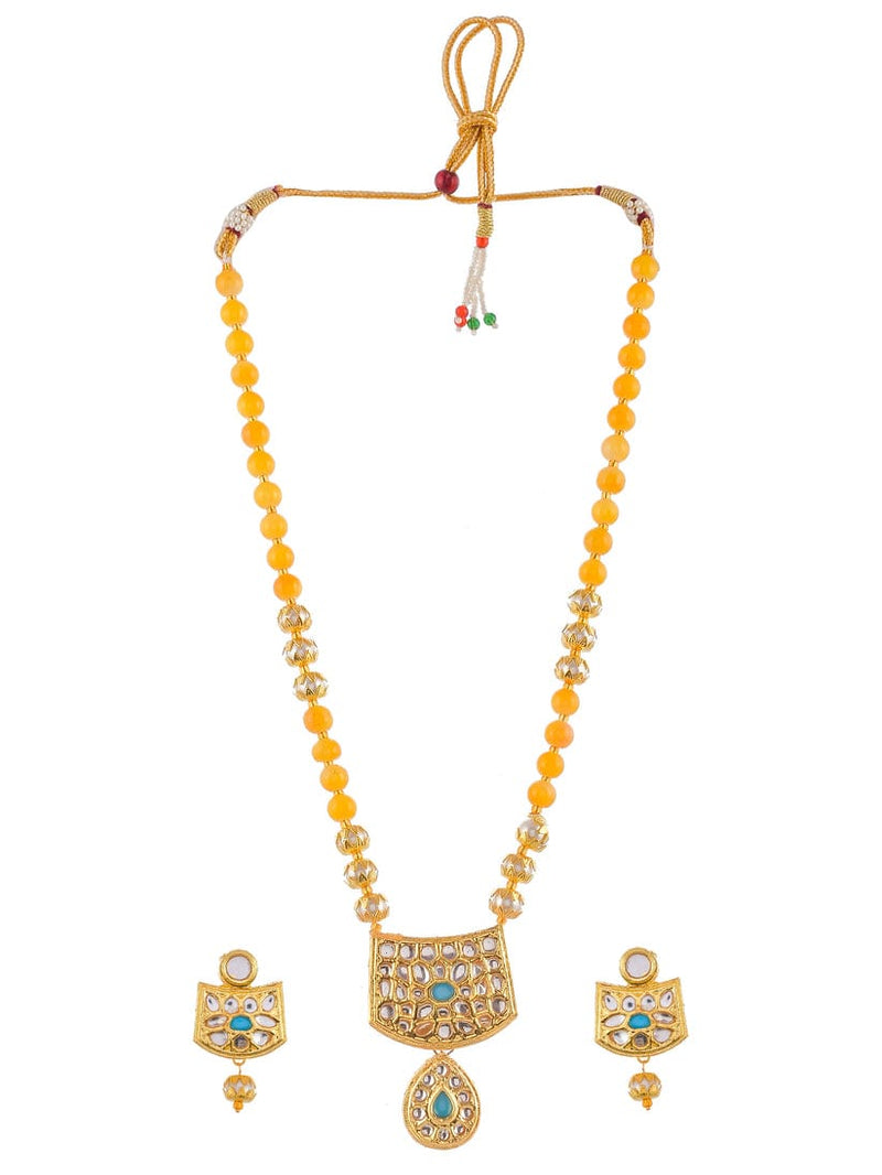 Gold plated kundan jewellery set