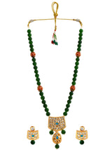 Gold plated kundan jewellery set