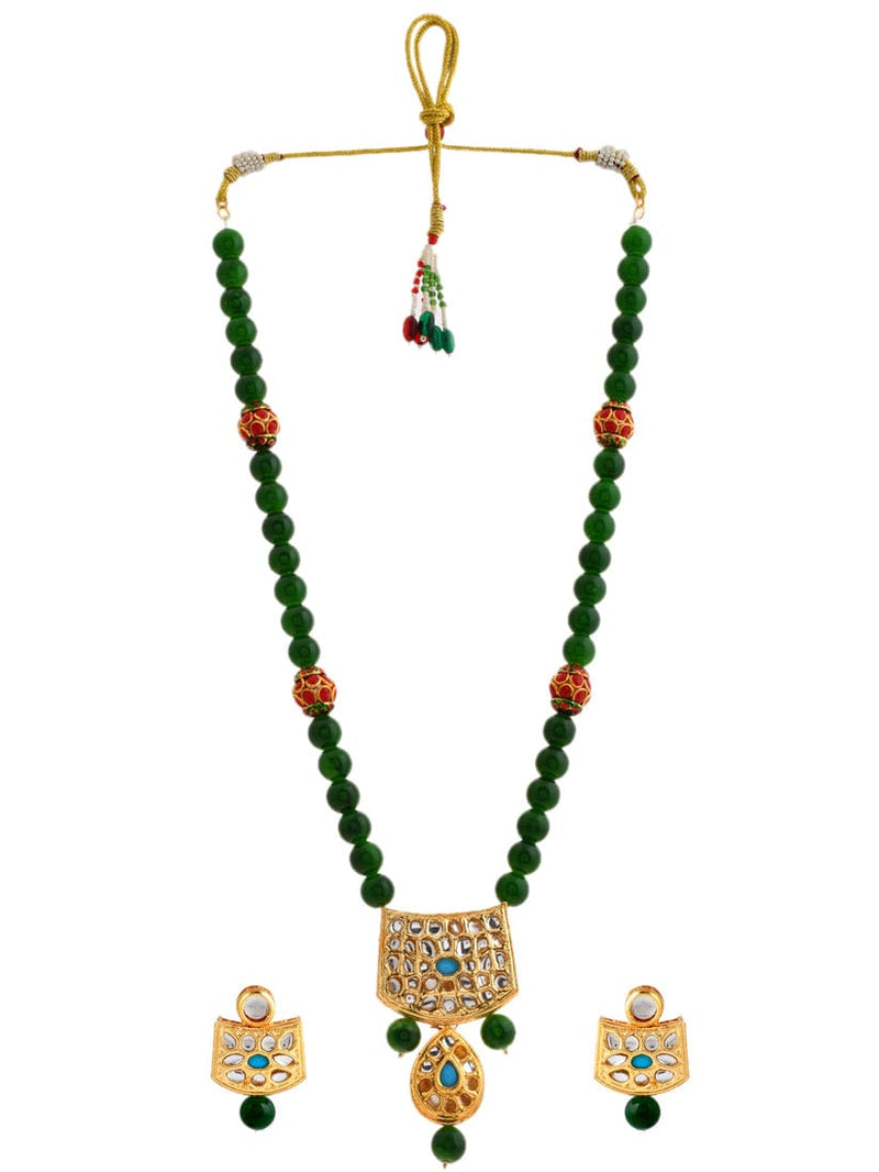 Gold plated kundan jewellery set