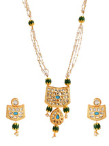 Gold plated kundan jewellery set