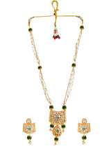 Gold plated kundan jewellery set