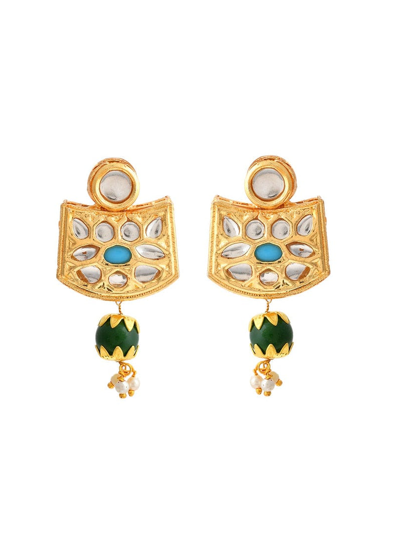 Gold plated kundan jewellery set