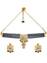 Gold plated kundan jewellery set