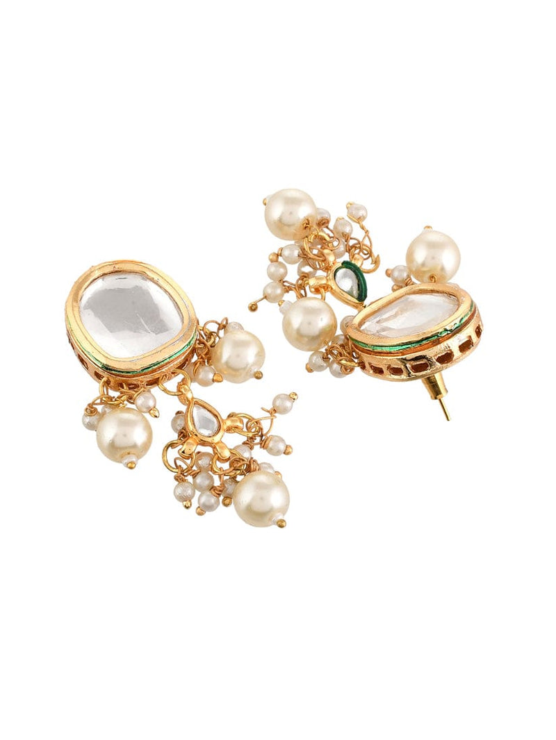 Gold plated kundan jewellery set