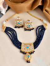 Gold plated kundan jewellery set