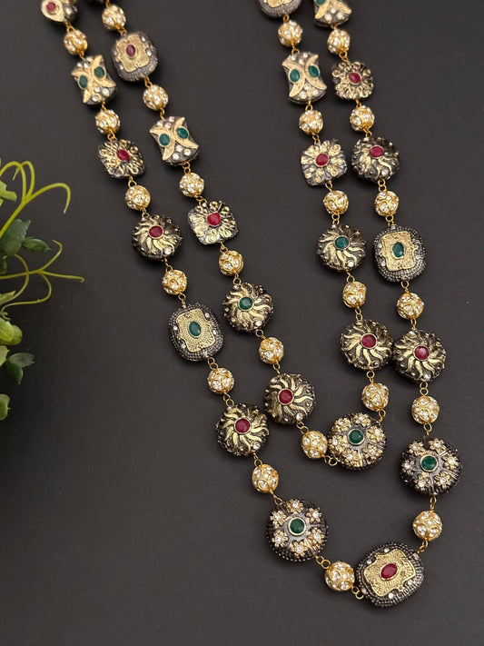 Gold Plated Metal Beads Necklace