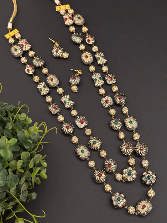 Gold Plated Metal Beads Necklace