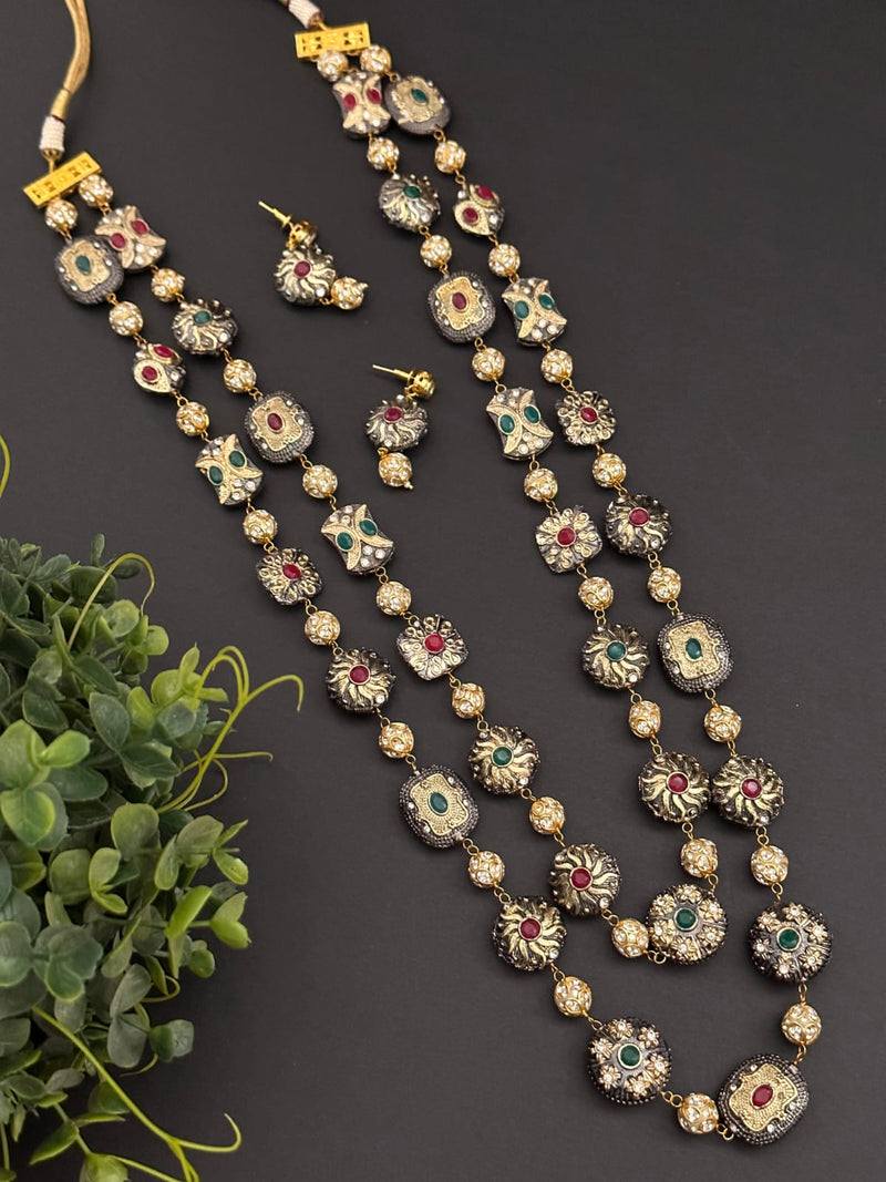 Gold Plated Metal Beads Necklace
