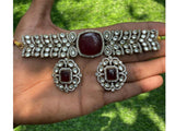 Gold Plated Stones Studded & Beaded Jewellery Set