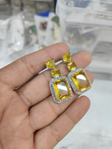 Elegant Two Step Stone Earrings