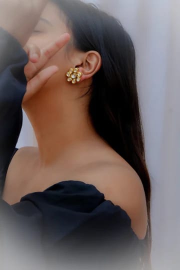 Gold Plated Kundan Earrings