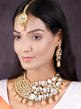 Gold-Plated Kundan-Studded Necklace & Earrings
