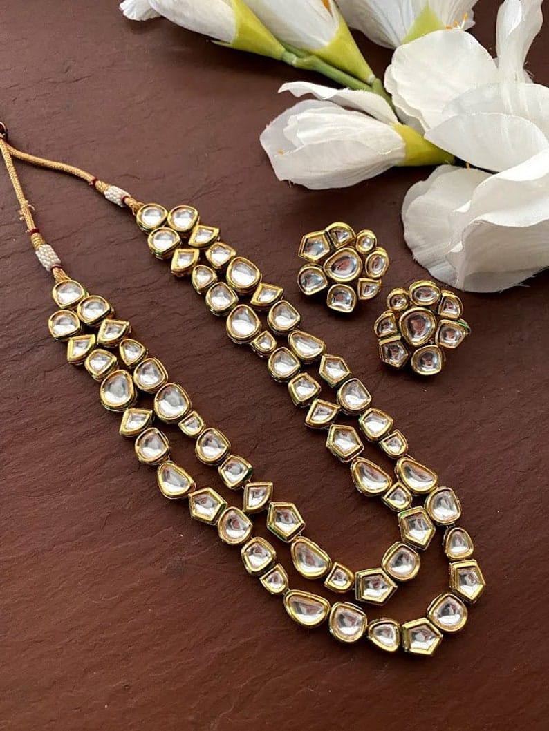 Gold Finish Kundan Mala
