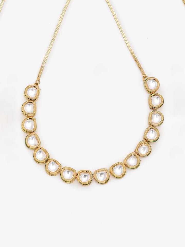 Gold Plated Kundan Necklace Set